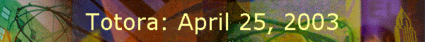 Totora: April 25, 2003
